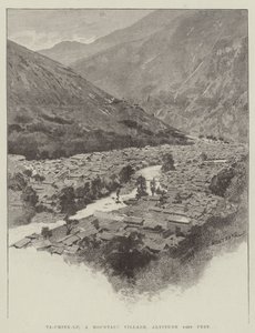 Ta-Chien-Lu、山の村、高度8400フィート 作： Charles Auguste Loye